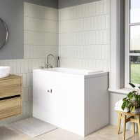 Small Deep Walk In Bath Left Hand with Front Panel & Integrated Seat 1210 x 660mm - Princeton