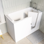 Small Deep Walk In Bath Right Hand with Front Panel & Integrated Seat 1210 x 660mm - Princeton
