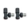 Anthracite Round Angled Radiator Valves
