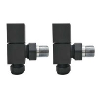 Anthracite Square Angled Radiator Valves
