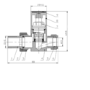Anthracite Square Straight Radiator Valves