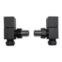 Matt Black Square Angled Radiator Valves