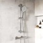 Chrome 1 Outlet Exposed Thermostatic Shower Valve with Cool Touch - Flow