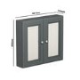 Double Door Dark Grey Bathroom Mirror Cabinet  667 x 600mm - Westbury
