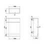 500mm Dark Grey Back to Wall Toilet Unit Only - Pendle