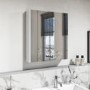 Double Door White Bathroom Mirror Cabinet  600 x 650mm - Pendle