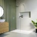 1100mm Chrome Shower Screen for Wet Room & Walk In Shower – Corvus