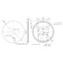 Round Backlit Heated Bathroom Mirror with Lights 600mm - Luna