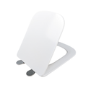 White Square Soft Close Toilet Seat with Quick Release - Boston