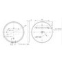 Round Brass Heated Bathroom Mirror with Lights 600mm -Antares