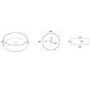 Marble Effect White Round Countertop Basin 390mm - Lorano