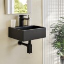 BeBa_27664 Cloakroom Black Wall Hung Basin 330mm - Houston