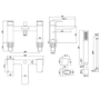 Black Bath Shower Mixer Tap - Zana