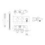 Chrome 2 Outlet Concealed Thermostatic Shower Valve with Hand Shower - Arissa