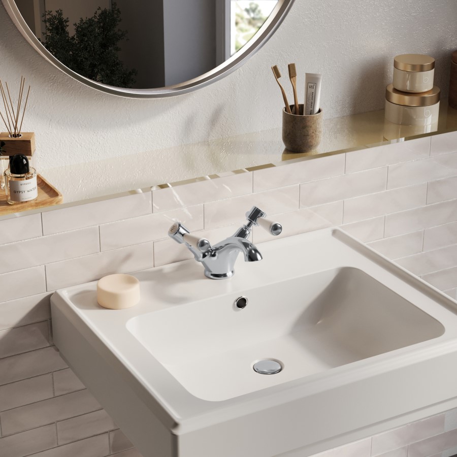 Chrome Mono Basin Mixer Tap - Helston