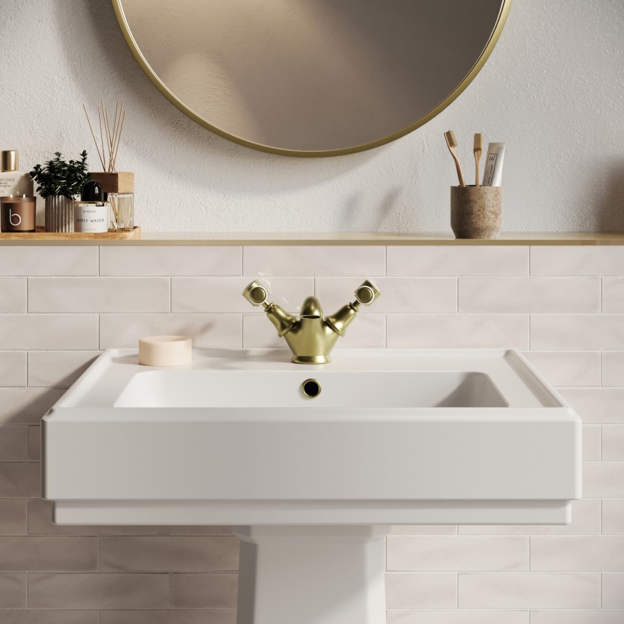 Gold Mono Basin Mixer Tap - Helston