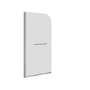 Freestanding Single Ended Left Hand Corner Shower Bath with Chrome Bath Screen with Towel Rail 1500 x 740mm - Kona