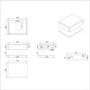 ALMOST PERFECT - 600mm Black Wall Hung Countertop Shelves - Lugo