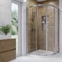 1200x800mm Right Hand Offset Quadrant 45mm White Stone Resin Shower Tray – Pearl
