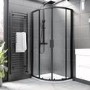 1200x800mm Right Hand Offset Quadrant 45mm White Stone Resin Shower Tray – Pearl
