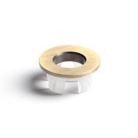 Brushed Brass Round Basin Overflow Cover - Arissa