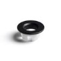 Matt Black Round Basin Overflow Cover - Arissa
