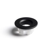 Matt Black Round Basin Overflow Cover - Arissa