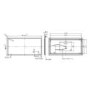 Rectangular Heated Bathroom Mirror with Lights 1200 x 600m -Ariel