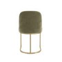 Set of 2 Sage Green Velvet Dining Chairs with Gold Legs - Callie