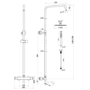 Brushed Brass 3 Outlet Traditional Thermostatic Bar Mixer Shower Set with Bath Filler Spout & Hand Shower - Camden