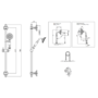 Brushed Brass 2 Outlet Wall Mounted Thermostatic Mixer Shower Set with Hand Shower - Cambridge