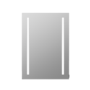 Single Door Chrome Bathroom Mirror Cabinet with Battery Operated Lights 500 x 700mm - Capricorn