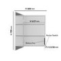 Single Door Chrome Bathroom Mirror Cabinet with Battery Operated Lights 500 x 700mm - Capricorn