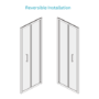 800mm Brushed Brass Bi-Fold Door Shower Enclosure 6mm Glass - Carina