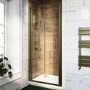 900mm Brushed Brass Bi-Fold Door Shower Enclosure 6mm Glass - Carina