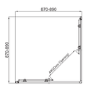 900mm Chrome 6mm Glass Square Corner Entry Shower Enclosure with Shower Tray - Carina
