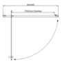 900mm Hinged Door Shower Enclosure 6mm Glass - Carina