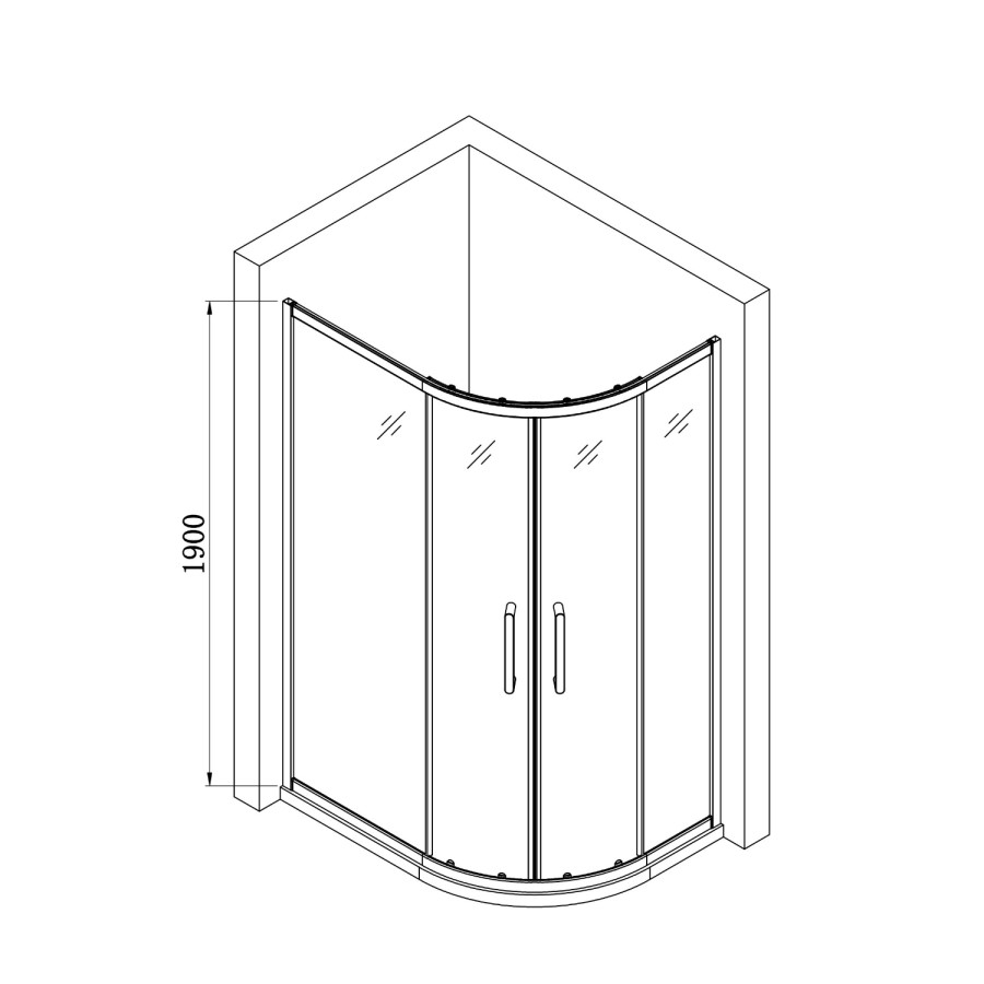 1000x800mm Chrome 6mm Glass Offset Quadrant Shower Enclosure - Carina