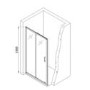 1200mm Chrome Sliding Door Shower Enclosure 6mm Glass - Carina