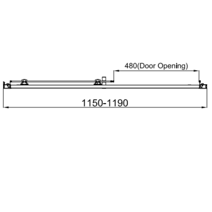 1200mm Chrome Sliding Door Shower Enclosure 6mm Glass - Carina