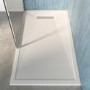 1400x800mm Rectangular 25mm Slimline White Stone Resin Shower Tray – Cascade