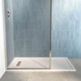 1400x800mm Rectangular 25mm Slimline White Stone Resin Shower Tray – Cascade