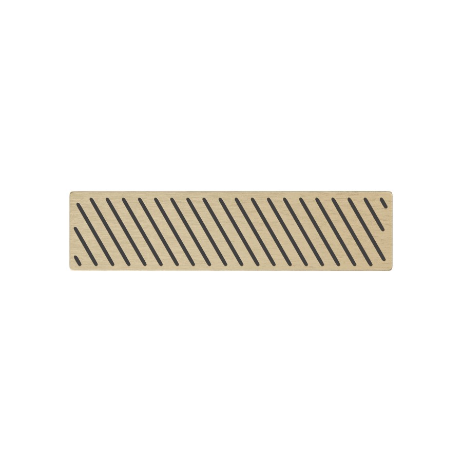 Brushed Brass 90mm Linear Waste Pack with Grill - Cascade
