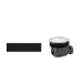 Matt Black 90mm Linear Waste Pack with Grill - Cascade