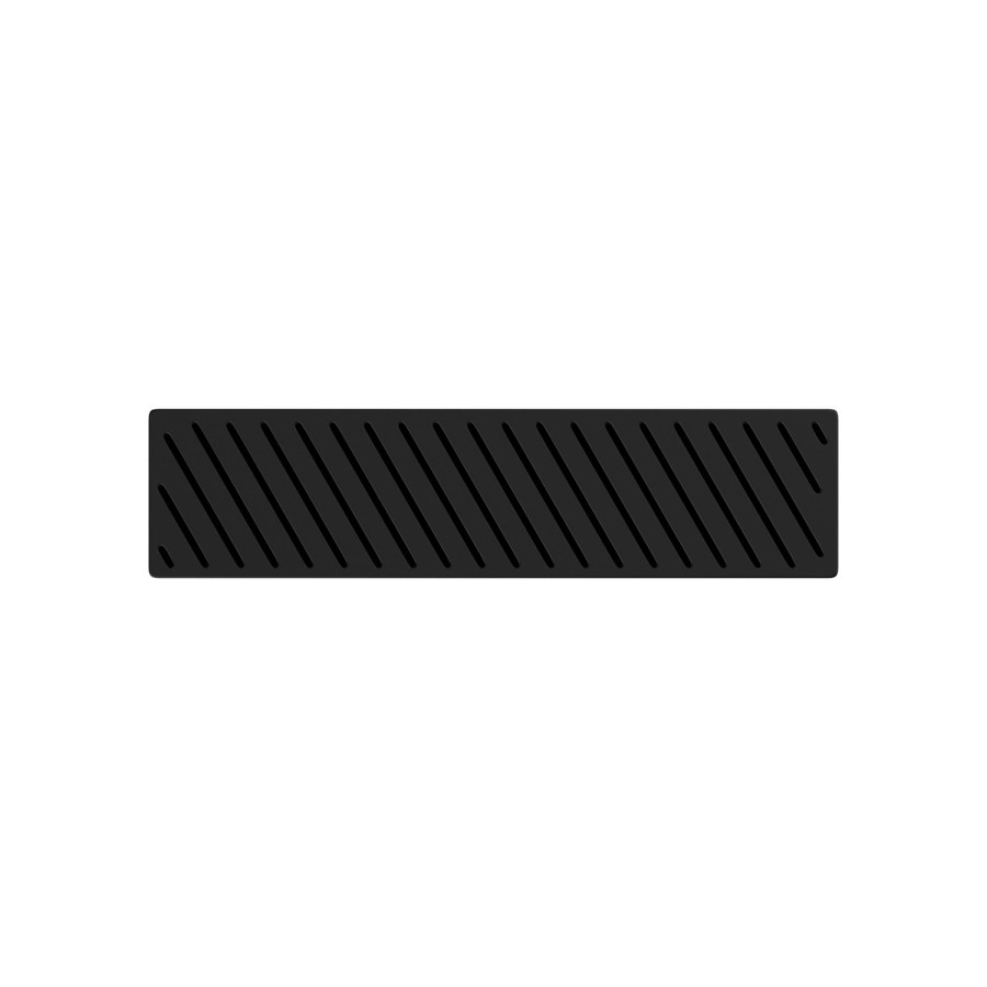 Matt Black 90mm Linear Waste Pack with Grill - Cascade