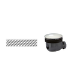 Matt White 90mm Linear Waste Pack with Grill - Cascade