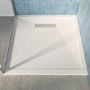 900x900mm Square 25mm Slimline White Stone Resin Shower Tray – Cascade