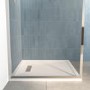 900x900mm Square 25mm Slimline White Stone Resin Shower Tray – Cascade