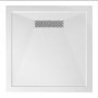 900x900mm Square 25mm Slimline White Stone Resin Shower Tray – Cascade