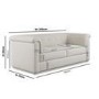 Cream Chenille 3 Seater Sofa - Caleb